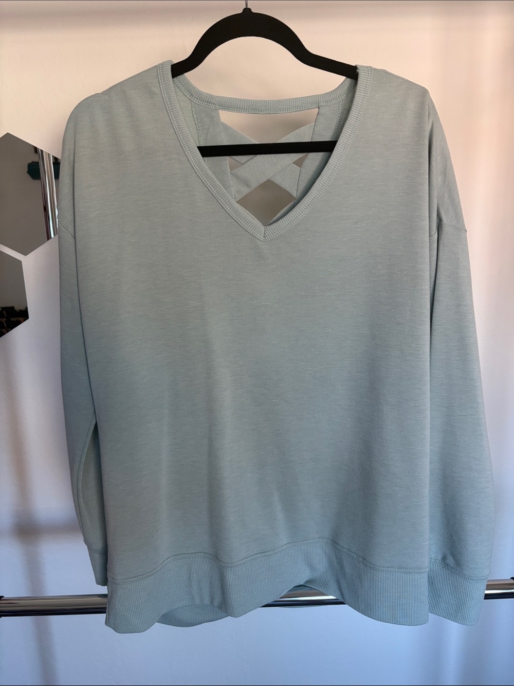 Balance Collection Light Sage V-Neck Pullover Sweatshirt